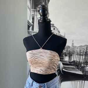 Zebra printed crop top